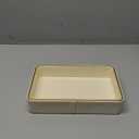 XNONE PU Leather Valet Tray,Desk Organizer Tray Nightstand Organizer Trinket Dish Storage Key Bowl Decorative Trays for Phone Wallet Jewelry Watch,Bathroom Bedroom Perfume Vanity Trays,Cream White