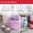 Ice Cream Maker - 1QT Ice Cream Machine for Sorbet, Gelato, Frozen Yogurt and More - Kitchen Appliances and Gadgets by Classic Cuisine (Pink)