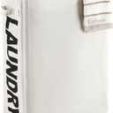 Caroeas 22" Rolling Slim Laundry Basket with Stand Foldable Waterproof Sorter and Organizer on Wheels Tall Thin Dirty Laundry Hamper Basket Home Corner Bin (Beige)