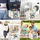 Clastyle Cool Game Storage Basket Kid Game Controller Clothes Laundry Hamper Collapsible Boy Toy Box for Nursery Palyroom,School White,40 * 30 * 30 cm