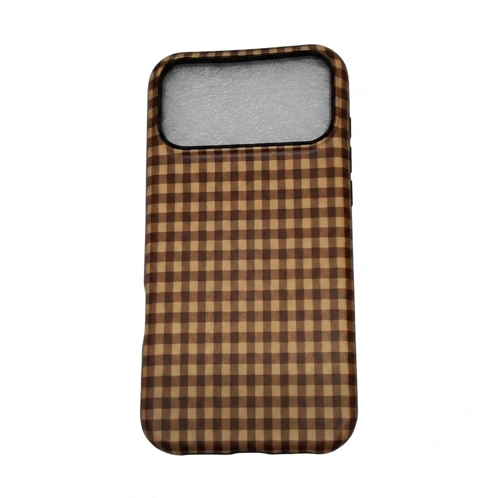 Compatible with MagSafe Plaid Case for iPhone 11, Cute Aesthetic Plaid Magnetic Phone Case, Soft TPU and Hard PC Protective Phone Cover for Women Girls（Matte） - Brown Plaid