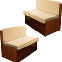 4PCS Rv Dinette Cushion Covers, Outdoor Rv Sofa Covers Washable Rv Seat Covers Furniture Protector Jacquard Stretchable Camper Cushion Covers with 2 Backrest Cover & 2 Bench Cover (Beige)