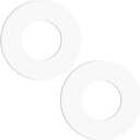 Chumia 2 Pcs 7-3/4 Inch Trim Rings Ceiling Medallions for Recessed Can Ceiling Light Medallion Home Improvement Decorative Steel Flat Goof Ring & Cover Plate for 5" & 6" Cans(White)