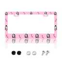 2Pcs Adventure Awaits License Plate Frame,License Plate Frame Mountains,Rust-Proof Waterproof Stainless Steel 2 Hole License Plate Holder for Men Women 12.2 X 6 Inch