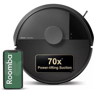iRobot Roomba 105X Robot Vacuum, Smart LiDAR Mapping, 70X Power‑Lifting Suction, Custom Room Cleaning, App & Voice Control, Auto Recharge, Great for Homes with Pets & Kids