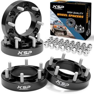KSP 1.25" Wheel Spacers for Tacoma 6 Lug Wheel,4pcs 6x5.5 Hubcentric Spacer fit for 4runner Tundra Fj Cruiser Sequoia,32mm Forged Spacer with 12x1.5 Stud 106mm Center Bore,6x139.7 Aluminum Tire Spacer (6X5.5-1.25inch, 1995-2023 tacoma)