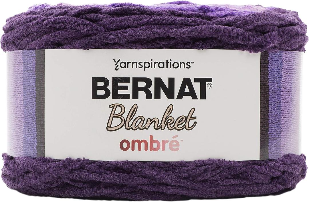 Bernat Blanket Yarn, Eggplant Ombre