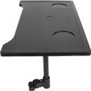 Wheelchair Tray Table with Cup Holders Detachable Wheelchair Table Cup Holder Universal Wheelchair Tray for Eating Reading Resting Detachable Universal Fit Wheelchair Desk Lap Board, Black, 20.47 inches x 11.81 inches x 0.1 inches