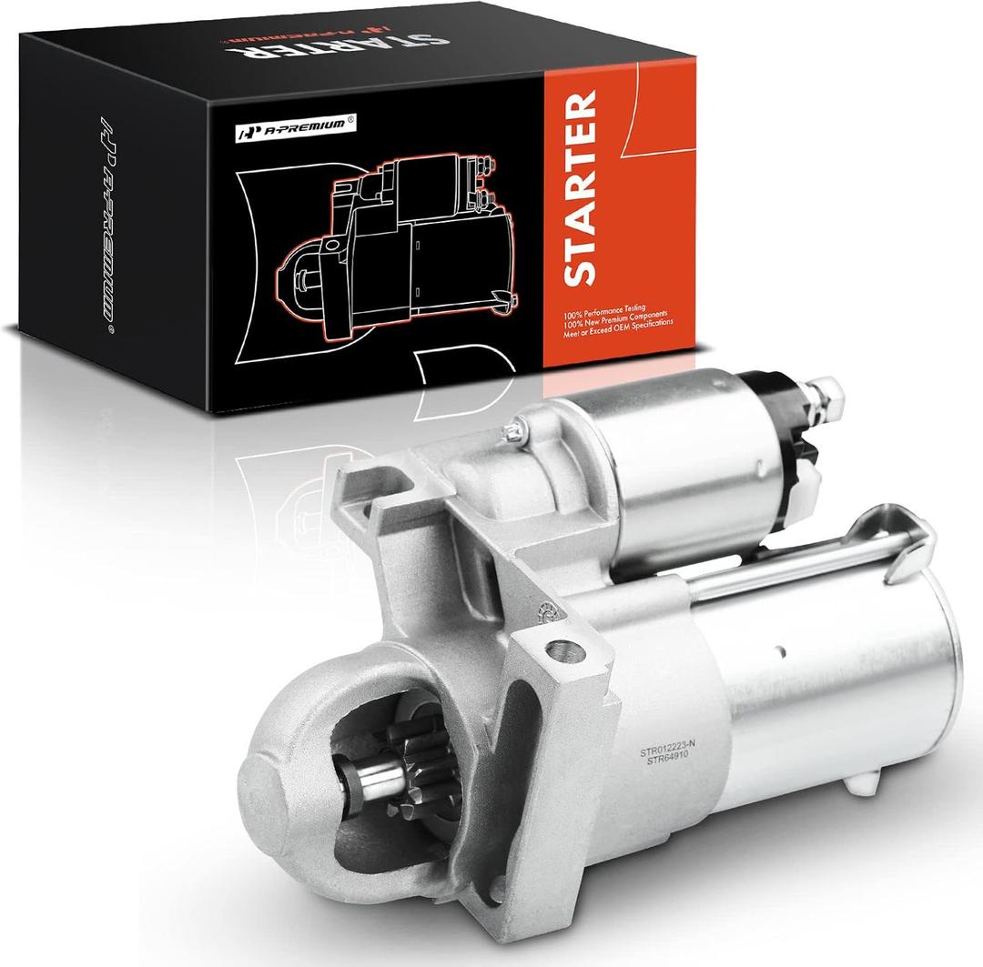 A-Premium Starter Motor Compatible with Chevy, GMC, Buick, Pontiac & More - 1997-2005 - Impala, Malibu, Century, S10, Equinox, Monte Carlo, Uplander, Sonoma, G6-2.2L 3.1L 3.4L 3.5L - 12V 1.4KW 9T CW