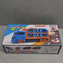 Kiddiworld Race Track Truck Toys for 2-4 Year Old Boys Birthday Gifts: 65 Inch Folded Transport Carrier Trucks for Kids Age 3-5, Racing Cars Toy Easter Gifts for Toddlers