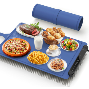 Warming Mat for Food Warmer Pad: 24"X16" Adjustable Foldable Silicone Electric Warming Tray for Buffets Party  Fast Heating Portable Hot Plates for Countertop Kitchen Travel Home Ideas