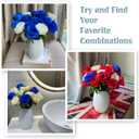 12 PCS Rose Artificial Silk Flowers, Fake Roses with Long Stems Realistic Faux Rose Flower Bouquets for Home Wedding Decoration Party-Sapphire Blue