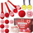 57 PCS Valentines Day Game Set for Adult & Teen, Valentine Heart Ball and Spoon Race Game