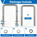 4 Pcs Hotop 304 Stainless Steel Square U-Bolt Boat Trailer U-Bolts with Washers and Nuts l Heavy Duty U Bolt for Sailboat Trailer Automobiles Industrial Part (1/2 D x 3 1/16 W x 5 5/16 Inch)