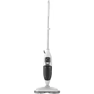 Steam Mop with 13 Accessories,Steam Cleaner for Home,Floor Scrubber spin mop for Hard Floors Deep Cleaning, 4 Washable Mop Pads for Home Use, 550ml Capacity,30 Second Heat-Up(White)