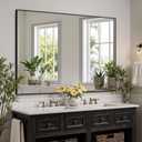 Bathroom Mirror 40" x 30", Large Rectangle Wall Mirror, Black Metal Frame Wall Mounted Mirrors for Bathroom, Vanity, Bedroom, Entryway Decor(Horizontal/Vertical)