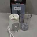 Mueller Smoothie Blender for Smoothies - Personal Blender for Shakes, Frozen Drinks, Baby Food & More, 15oz Travel Cup and Lid, Durable Stainless Steel Blades for Powerful Blending Performance, White (White)