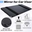 2 PCS Car Sun Visor Mirror, Cosmetic Makeup Mirrors with Straps, HD Car Interior Cosmetic Mirror, Universal Sun Visor Mirrors for Trucks, Cars, SUVs (Black)