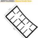 Allstare AEB73125001 Burner Grate Replacement Parts for LG Gas Stove Parts Range Grille Side Grate 19.6 x 10.6 LRG3061ST LRG3091ST LG Stove Top Cast Iron Cooktop Grate Wok Rack 1 Pack