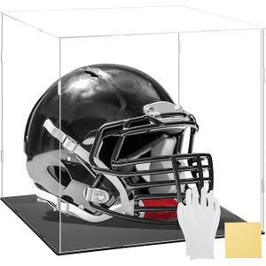 Self-assembling clear acrylic dustproof display case, protective showcase for basketball figure collectibles (14 x 14 x 14 inches)