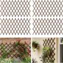 4 PCS Expandable Garden Trellis, 37" x 90" Trellis for Climbing Plants Outdoor, Wooden Lattice Fence Wall Panel Lattice Panels for Outside, for Climbing Plants Vine Ivy Rose Cucumbers Clematis4PC