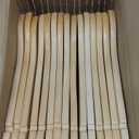 TOPIA HANGER Wooden Hangers 30 Pack, Natural Wood Clothes Hangers, Durable Coat Hanger with 360-Degree Rotatable Hook, Non-Slip Pants Bar and Shoulder Notches for Camisole Tops-CT34N30