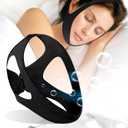 Anti-Snore Chin Strap Devices, Chin Strap for Sleeping Comfortable Snoring Solution, Breathable and Adjustable for Men and Women - Black11