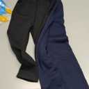 Girls Fleece Lined Leggings Cotton Kids Winter Warm Leggings Thick Thermal Tights Pants (3-4T, Black, Navy Blue)