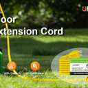 Outdoor Extension Cord Waterproof 100 FT, Black 12/3 SJTW Heavy Duty, Flexible 100% Copper 3 Prong Extension Cord for Lawn, Garage,UL Listed