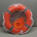 22 Inch Life Buoy Boat Safety Throw Ring Set, Outdoor Professional Throwable Flotation Device with 30 Meter Floating Lifesaving Rope, Safety Hook, Grip Ring and Reflective Tape
