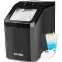 Aeitto Nugget Ice Maker Countertop, 55lbs/24H Ice Machine with 3.6L Water Tank&3.2Lbs Ice Basket, Self-Cleaning Pebble Ice Maker with Stainless Steel Housing for Home Office and Party, Silver