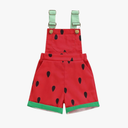 Emmababy Toddler Watermelon Suspender Shorts Baby Girl Denim Romper Sleeveless Straps Jumpsuit Kids Wide Leg Jeans Overalls 18-24 M