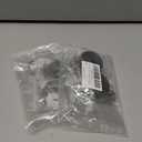 2 x Retractable Keychain with Badge Holder Clip - 2-Pack All-Metal Casing with 27.5" Durable Fiber Cord, Round Glossy Black - Retractable Keychain and Badge Holder Clip