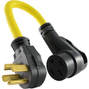 Conntek EV1430T NEMA 14-30P to NEMA 14-50R Pigtail Adapter Compatible with RV and Tesla Use