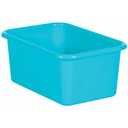 Teacher Created Resources Teal Small Plastic Storage Bin, Pack of 6