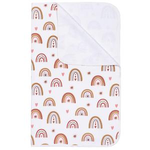 ROCCED Baby Bed Pad Waterproof Washable Reusable 31"x40" Large Toddler Mattress Protector Incontinence Pads Sheet Cover Underpads for Kids Adults and Pets Potty Training Mat-Rainbow