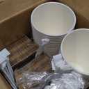 RACETOP 16 oz 100 Pack Disposable Paper Coffee Cups with Lids, Sleeves and Stirrers, Hot Cups, Paper Cups with Lids, Sleeves and Stirrers, Ideal for Home/Office (White)