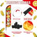 Fanfanwin Sweet Corn Feather Flag with Pole Kit 15 ft Banner Sign for Business Advertising Feather Flag Sign with Flagpole for Outside Garden Business Store Party