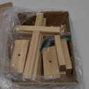 Suzile 6 Pcs 12 Inch Wooden Crosses for Craft Unfinished Wood Tabletop Cross Nativity Wood Crosses Standing Cross Centerpieces for Christmas Easter Church Sunday First Communion Baptism Decoration