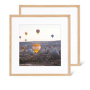 Marsmiles 16x16 Wooden Picture Frame, USA-Sourced Natural Oak Solid Wood Photo Frame with Real Glass for Display Pictures 12x12 with Mat or 16x16 without Mat, Natural, 2 Pack