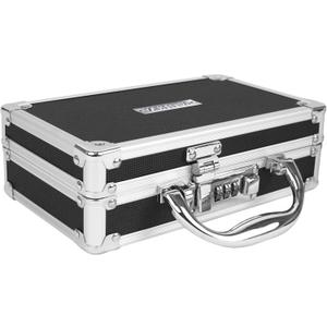 Vaultz Medicine Safe Case w/Combination Lock - Pack of 1 Cases, 8.35 x 5 x 2.5" - Black