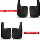 RMOURTEKK Mud Flaps Compatible with Dodge Ram 2009-2018 1500 2500 3500 & 2019-2024 Ram 1500 Classic Without OEM Fender Flares Custom Front and Rear Mud Guard Set（4pcs-Set）