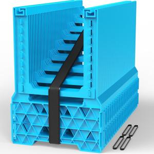 PAULINN 20FT RV Camper Sewer Hose Support, Height Adjustable Sewer Hose Support for RV Camper, Deep Cradles Design, Quick Setup and Takedown, w/Secure Rubber Band & Carrying Strap