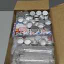 Vesici 30 Set Christmas Magical Reindeer Food Plastic Jar Tubes Attached Paper Card Red Tie Opp Bag for Christmas Eve Gift Santa Xmas Tradition Holiday Party Present Ornament Family Decor Favors