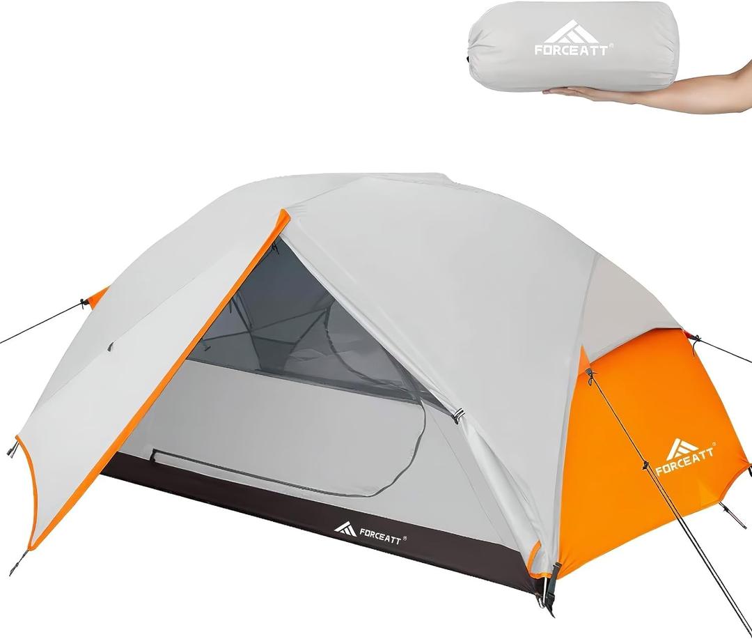 Forceatt Tent for 2 and 3 Person is Waterproof and Windproof, Camping Tent for 3 to 4 Seasons,Lightweight Aluminum Pole Backpacking Tent Can be Set Up Quickly,Great for Hiking