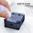 KOREDA Compatible with AirPods Case Cover, Funny Suitcase Design Case for Airpods 2nd Generation/1st Generation, Cute Fashion Protective Hard Case for Women Men with Keychain (Blue)