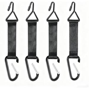 Fence Hooks for Baseball, Pickleball, Tennis and Camping, Nylon Safety Buckles and Durable Metal Hooks for Sports Bags, Pack of 4