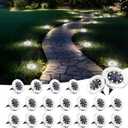 SOLPEX Solar Lights Outdoor Waterproof, 20 Pack Solar Ground Lights, Solar Garden Lights Landscape Lighting for Pathway Driveway Patio Backyard Walkway, Cool White 