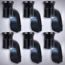 Hohean 6 Pcs Wall Fragrance Plug with Night Light Compatible with Bath and Body Works WallFlower Refills (No Fragrance Included), ETL Certified, Rotatable Scent Control Plug for Home/Office (Black)