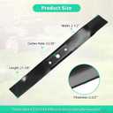 GX20249 High Lift Blades for 42" Deck, Compatible with John Dee-re L100 L105 L110 L111 L118 S-cotts L1742 Lawn Mower, Replaces GX20433, GY20567, 2 Pack